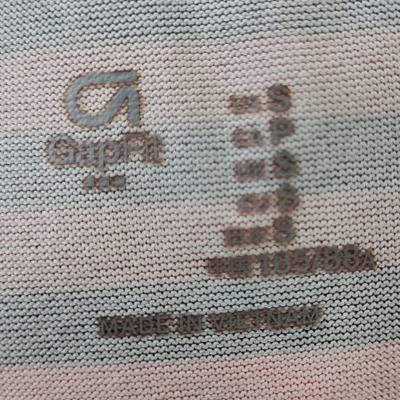 Gap Fit Pink Striped Athletic Tank Top Women's Small S Strappy Criss Cross Back - Picture 6 of 7